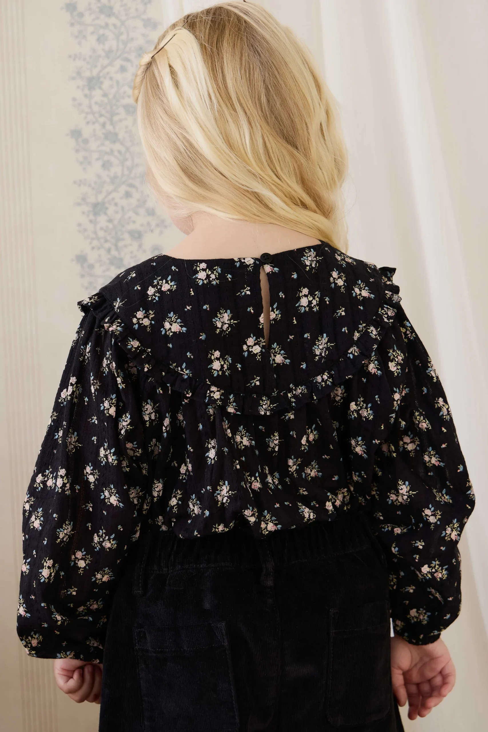 Organic Cotton Caroline Blouse - Cassie Caviar