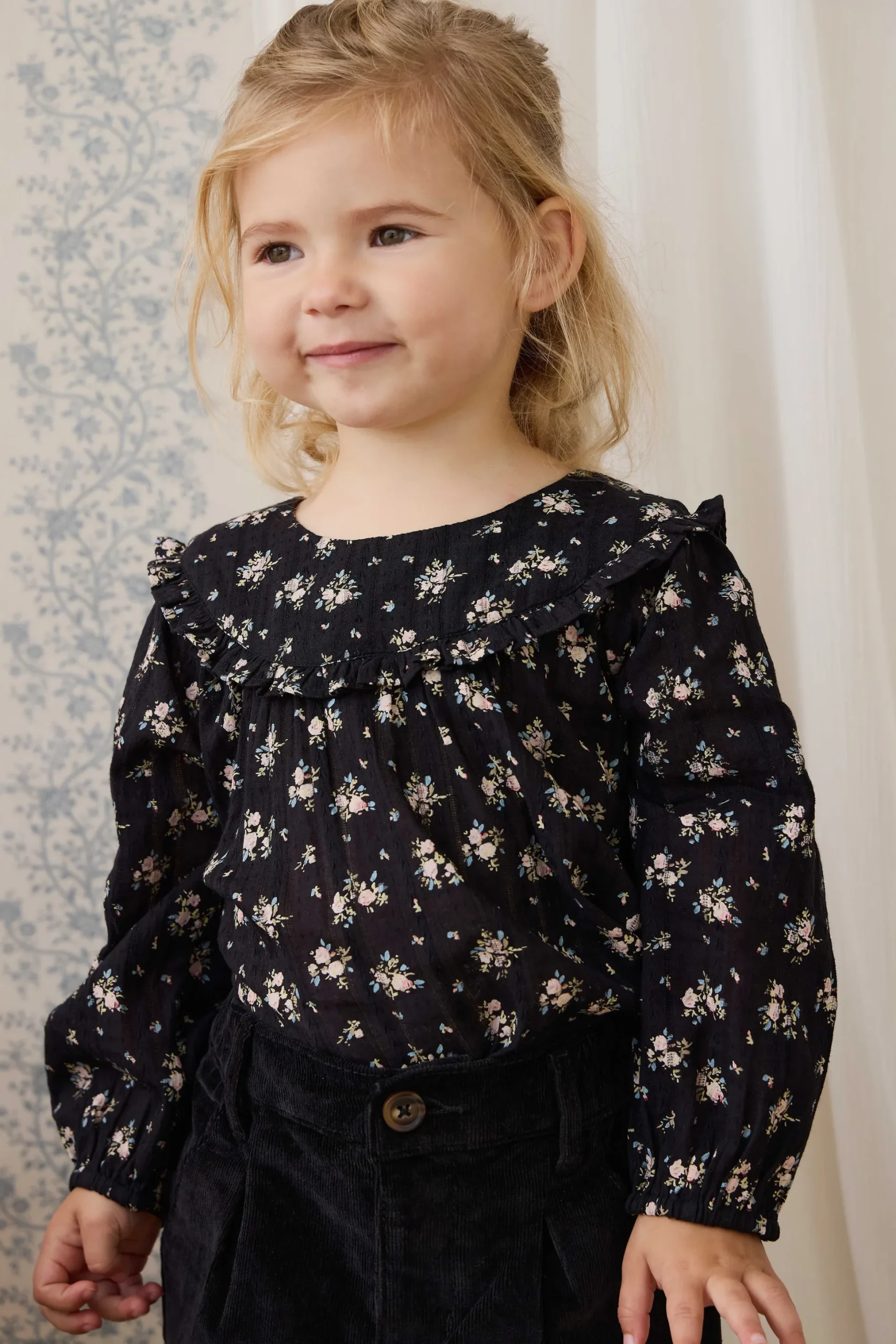 Organic Cotton Caroline Blouse - Cassie Caviar