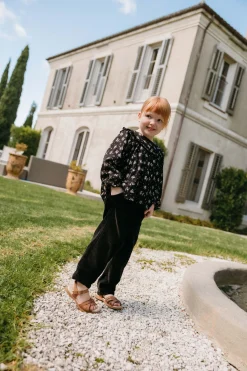 Organic Cotton Caroline Blouse - Cassie Caviar