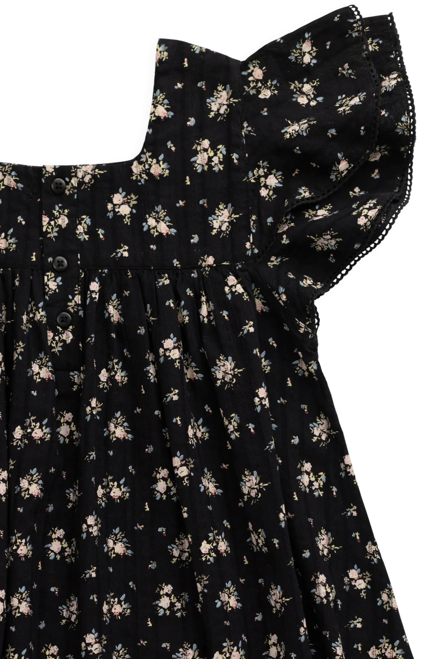 Organic Cotton Caroline Dress - Cassie Caviar