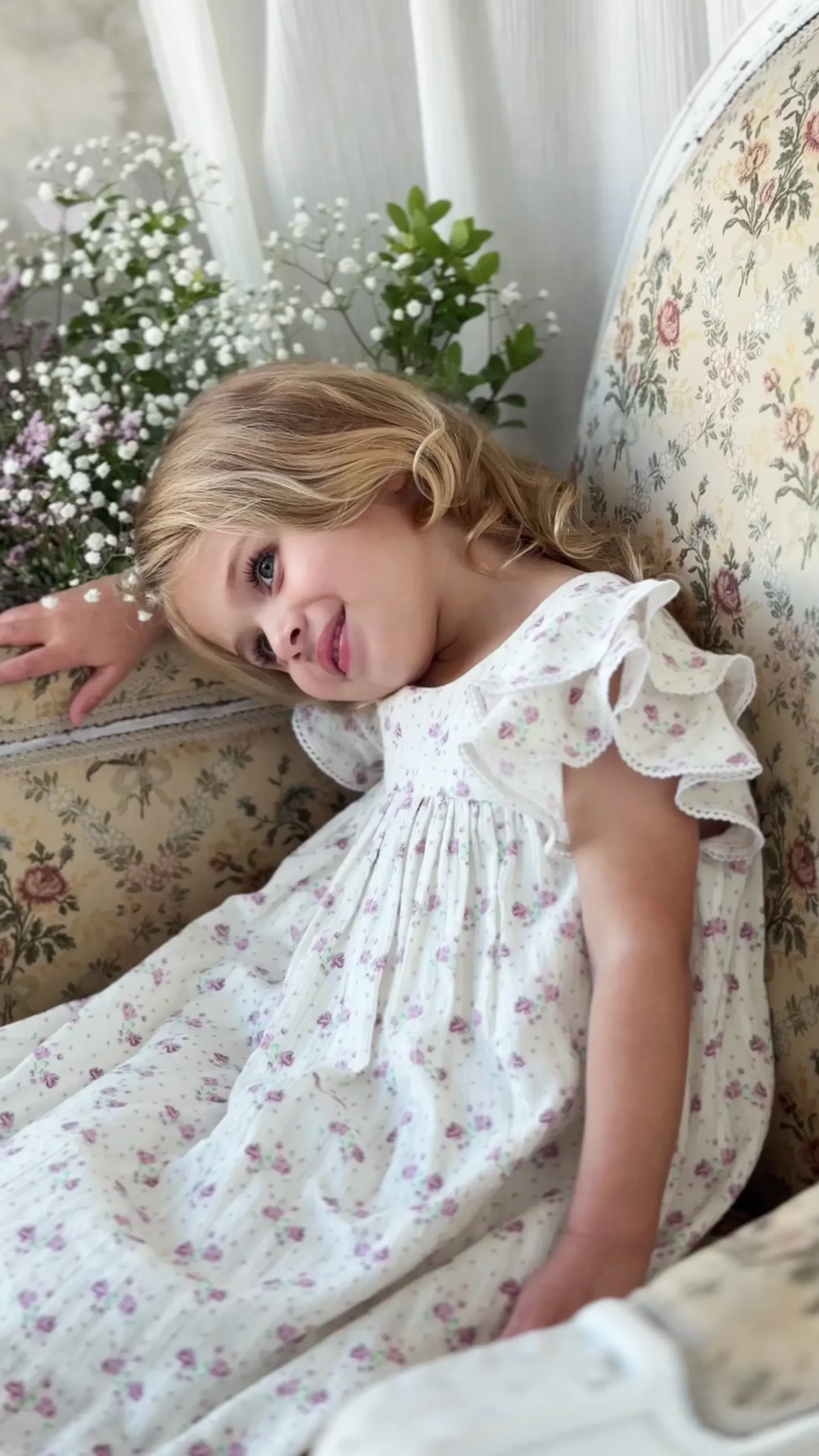 Organic Cotton Caroline Dress - Molly Lilac