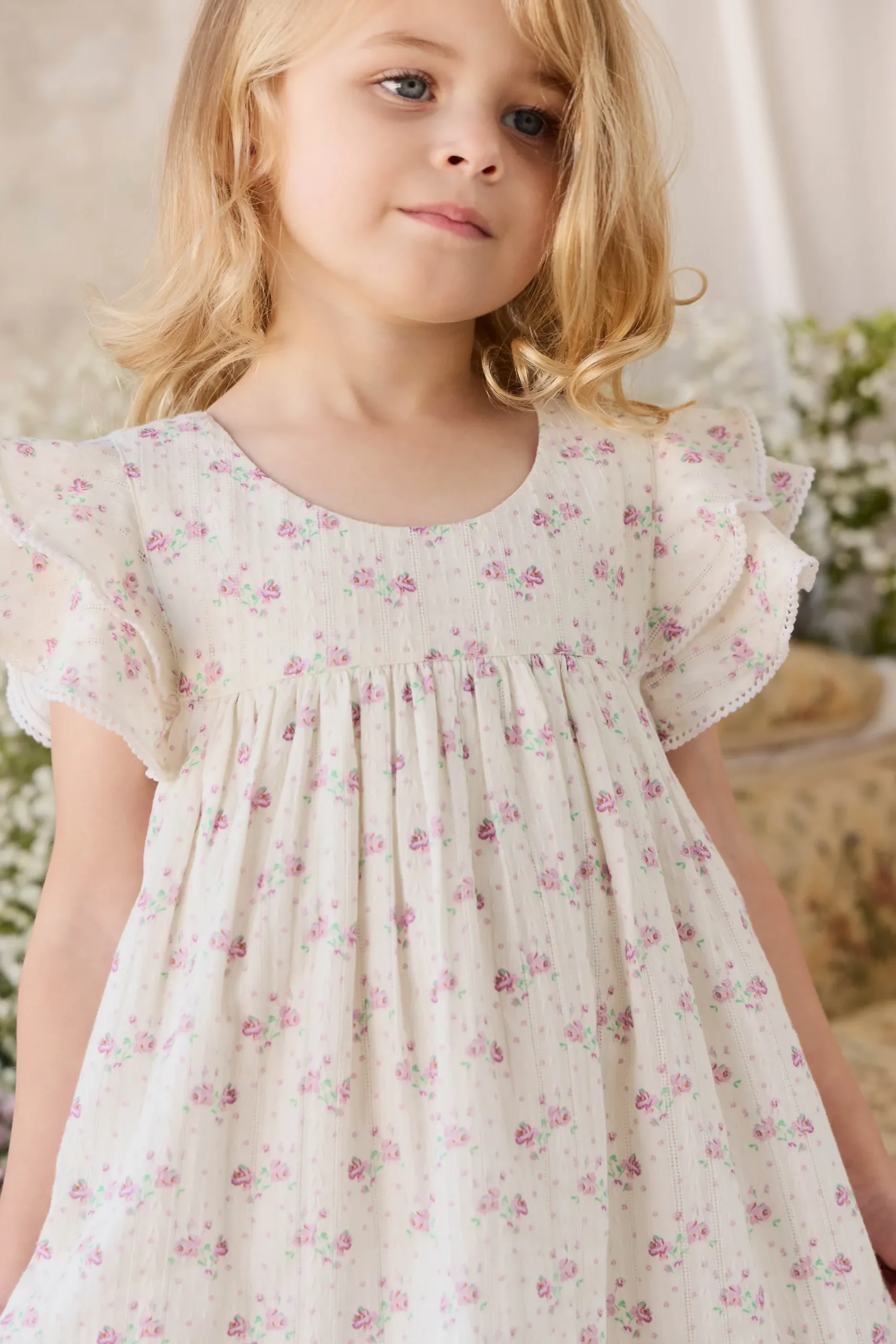 Organic Cotton Caroline Dress - Molly Lilac