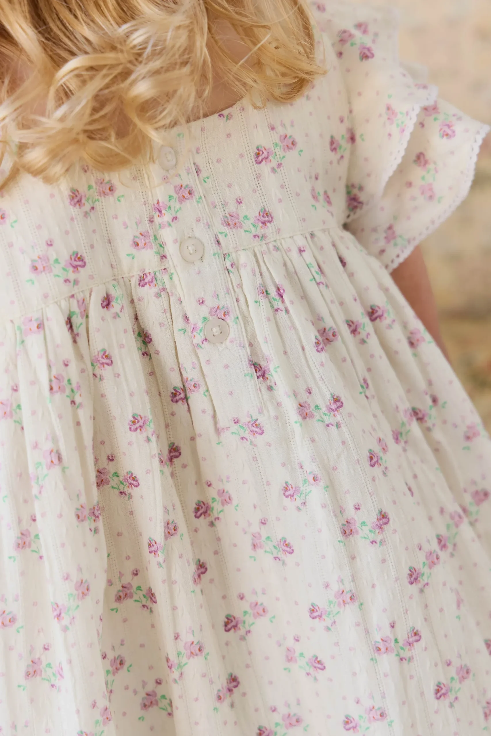 Organic Cotton Caroline Dress - Molly Lilac