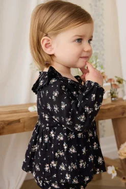 Organic Cotton Caroline Playsuit - Cassie Caviar