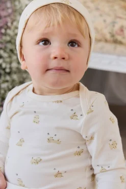 Organic Cotton Cassius Long Sleeve Bodysuit - Playful Honey