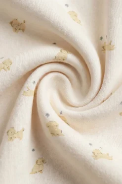 Organic Cotton Cassius Long Sleeve Bodysuit - Playful Honey