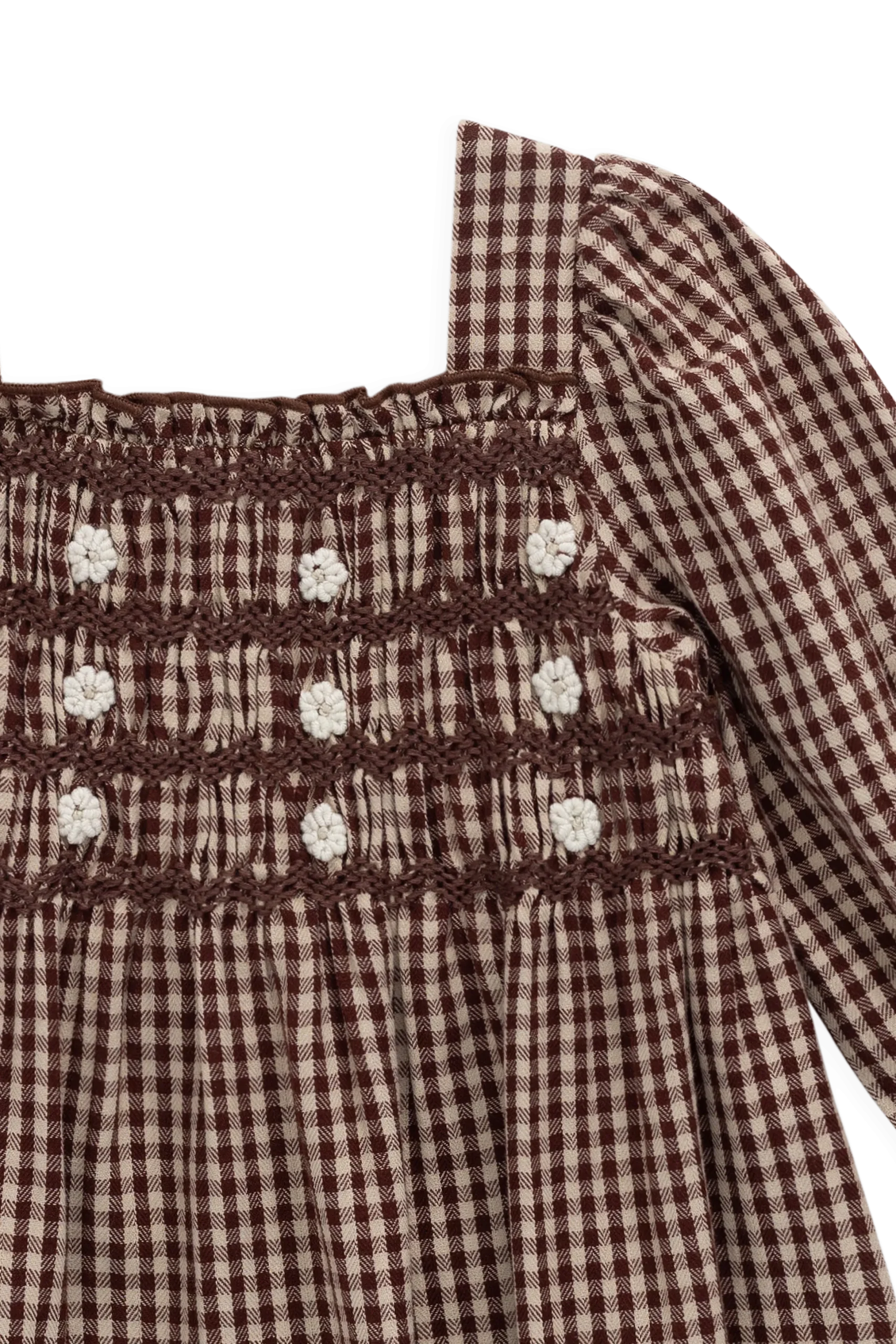 Organic Cotton Cecile Dress - Cinnamon Gingham