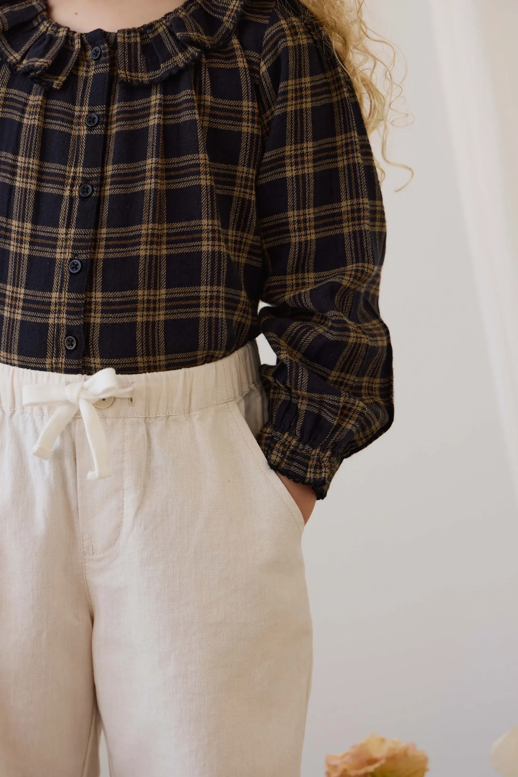 Organic Cotton Cecile Top - Woodland Check
