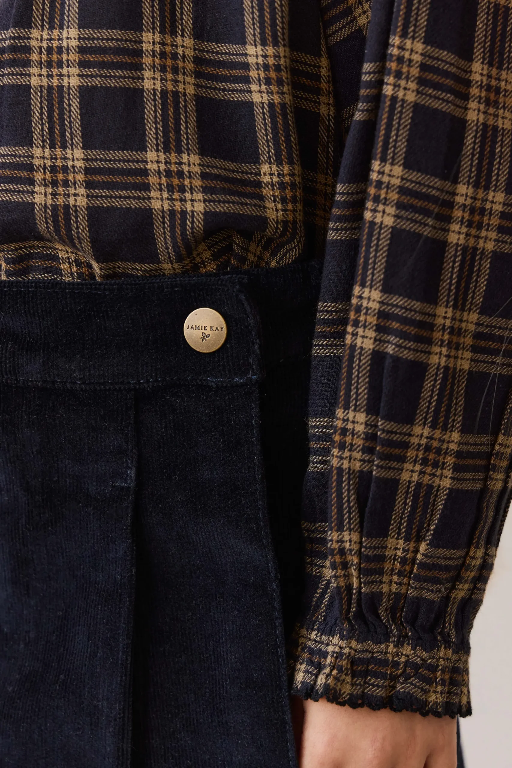 Organic Cotton Cecile Top - Woodland Check