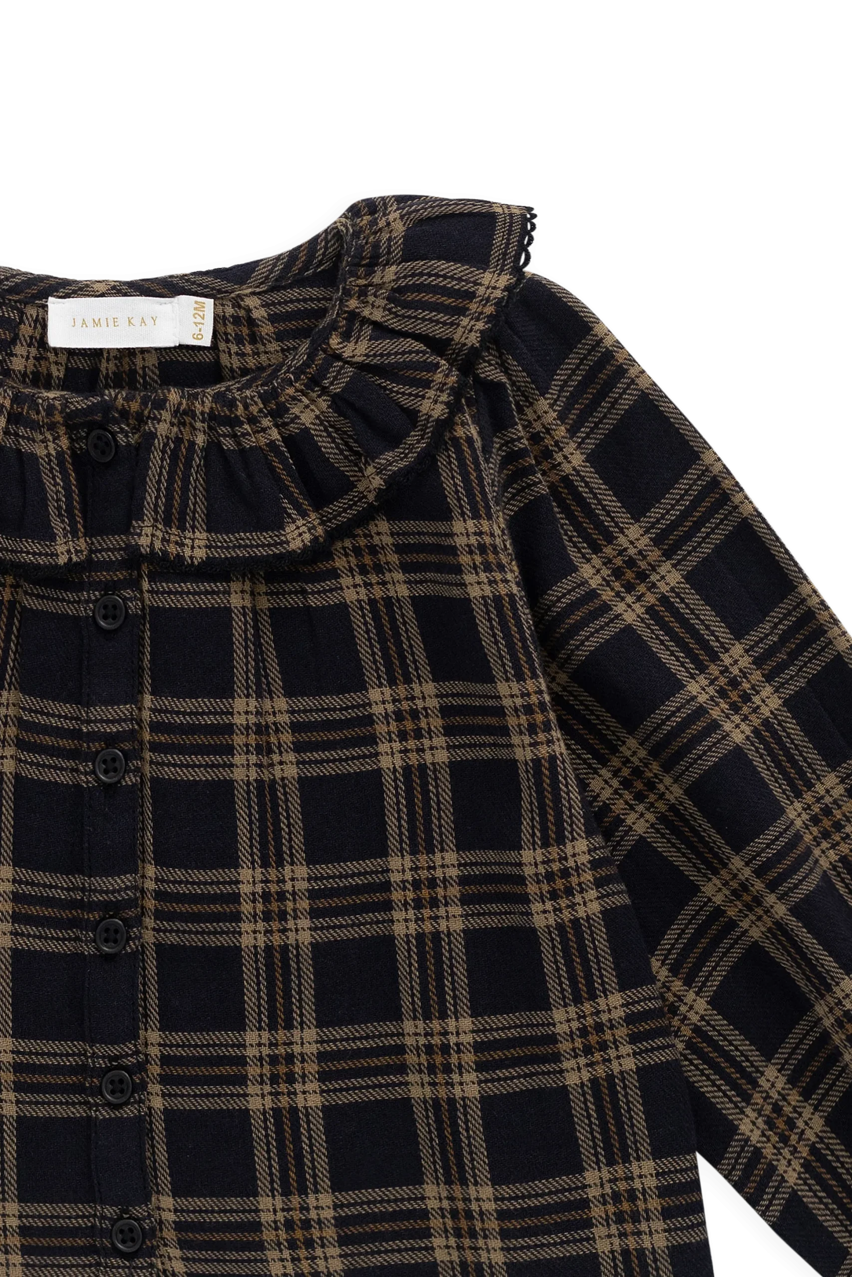 Organic Cotton Cecile Top - Woodland Check
