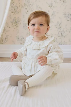 Organic Cotton Cecil Playsuit-Justine Parchment