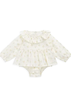 Organic Cotton Cecil Playsuit-Justine Parchment