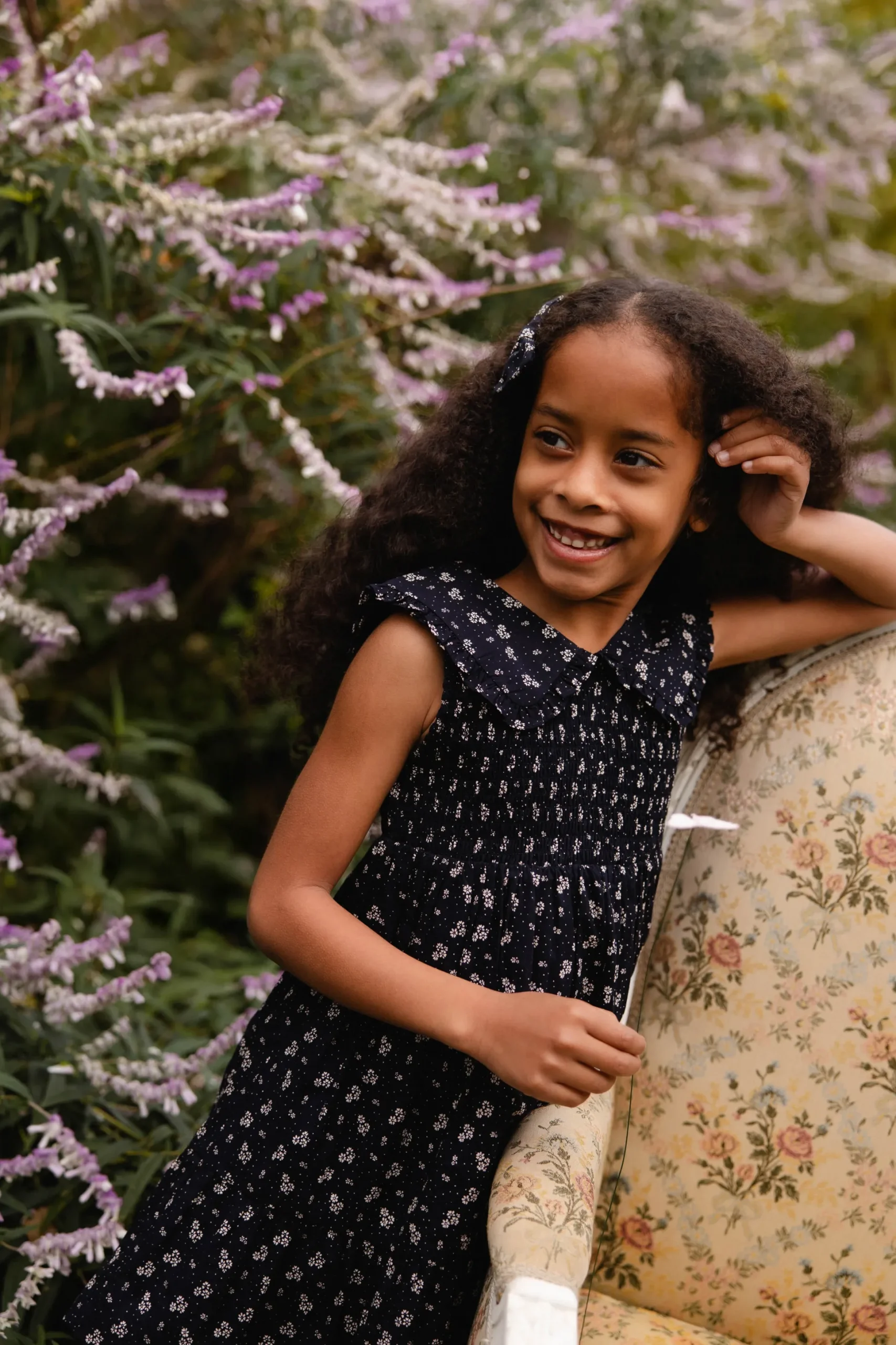 Organic Cotton Christabel Dress - Maisie Navy