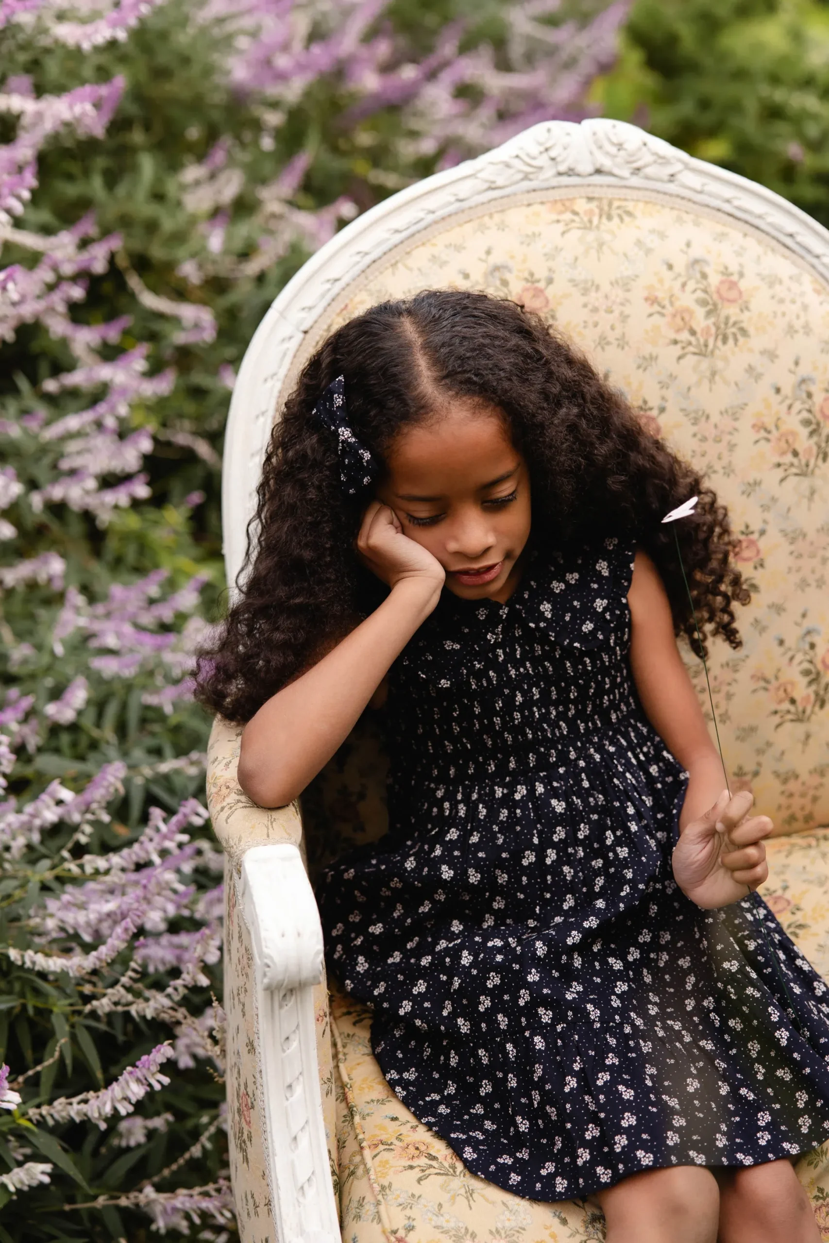 Organic Cotton Christabel Dress - Maisie Navy