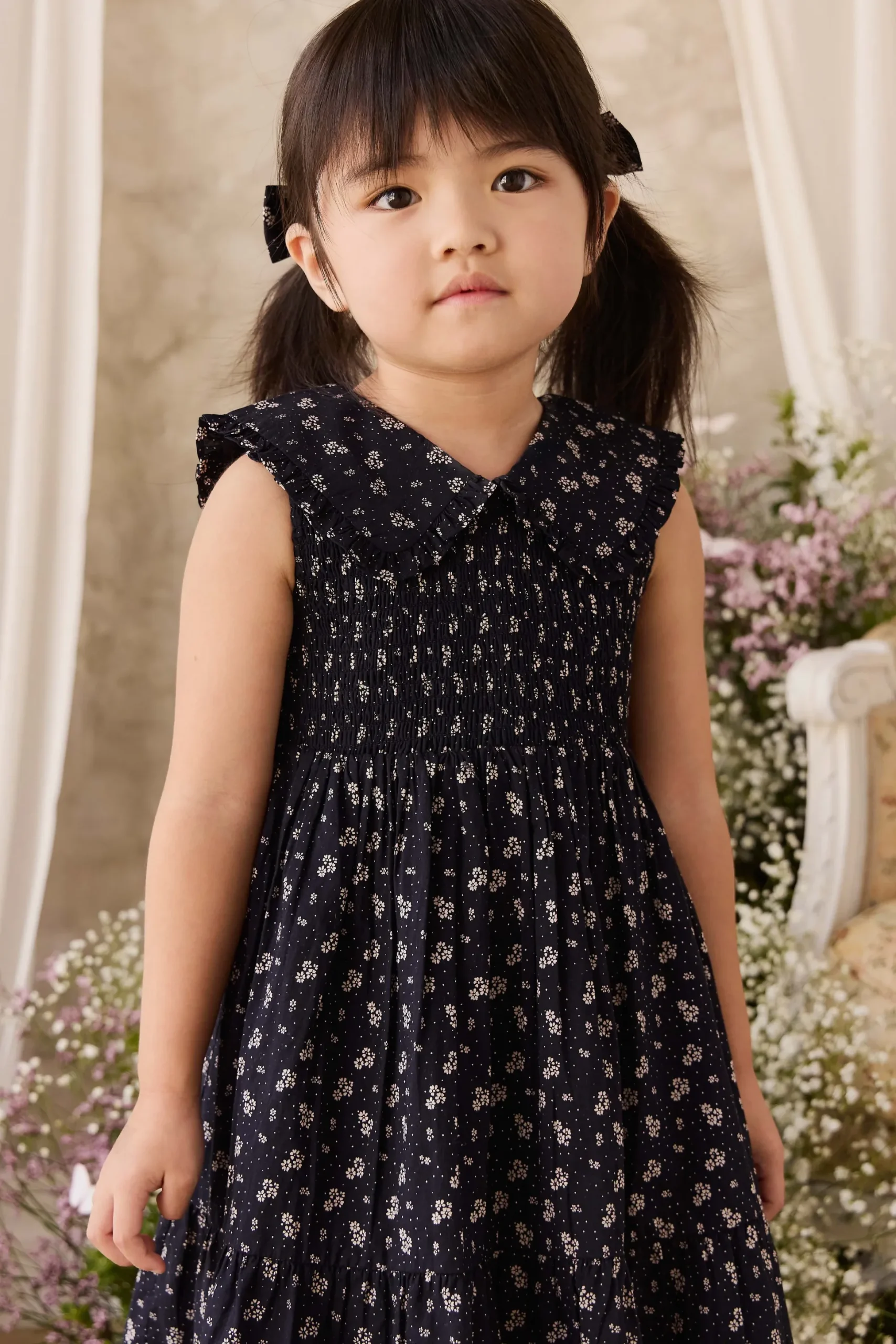 Organic Cotton Christabel Dress - Maisie Navy
