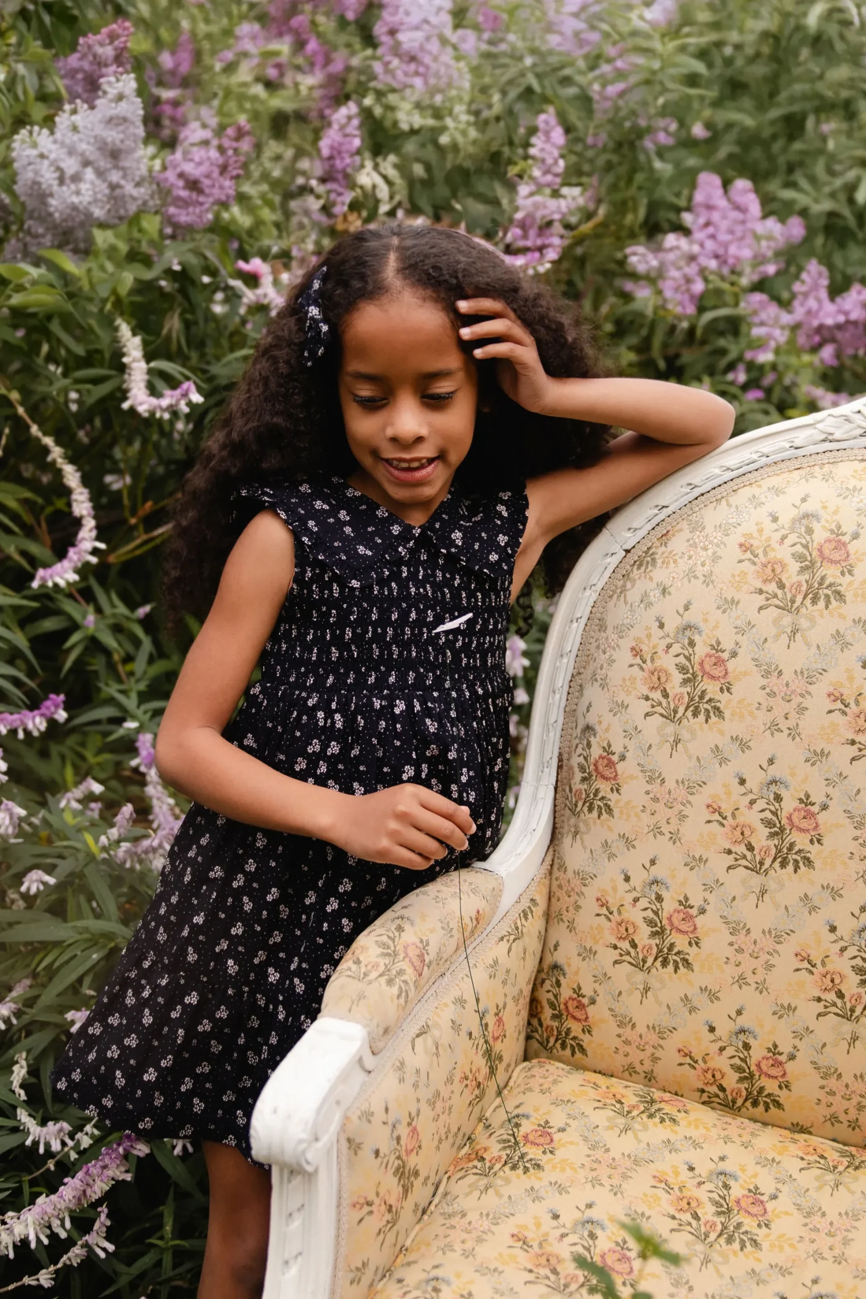 Organic Cotton Christabel Dress - Maisie Navy