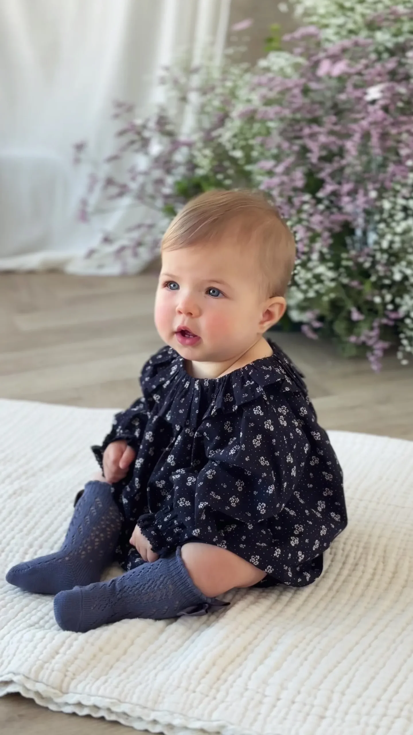 Organic Cotton Christabel Dress - Maisie Navy