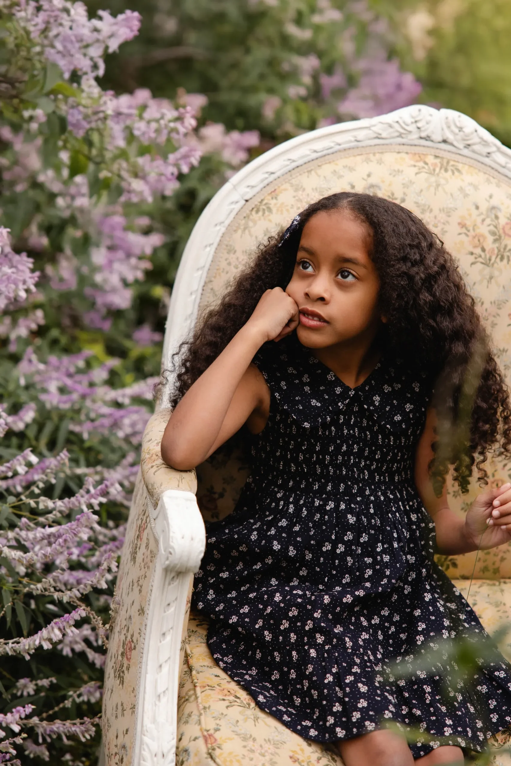 Organic Cotton Christabel Dress - Maisie Navy