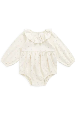 Organic Cotton Clemence Playsuit - Ditsy Cherries