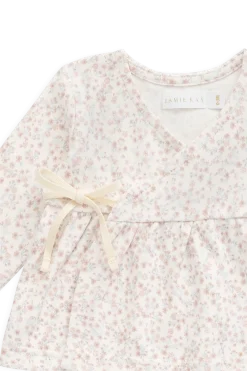 Organic Cotton Clemence Wrap Top - Posy Milk