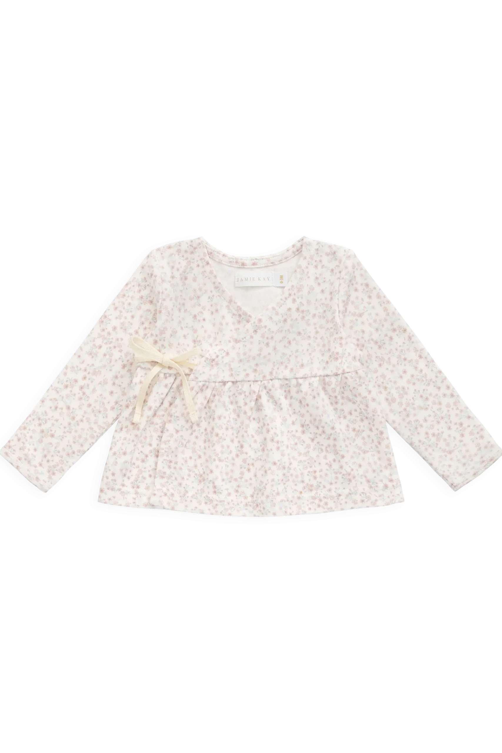 Organic Cotton Clemence Wrap Top - Posy Milk