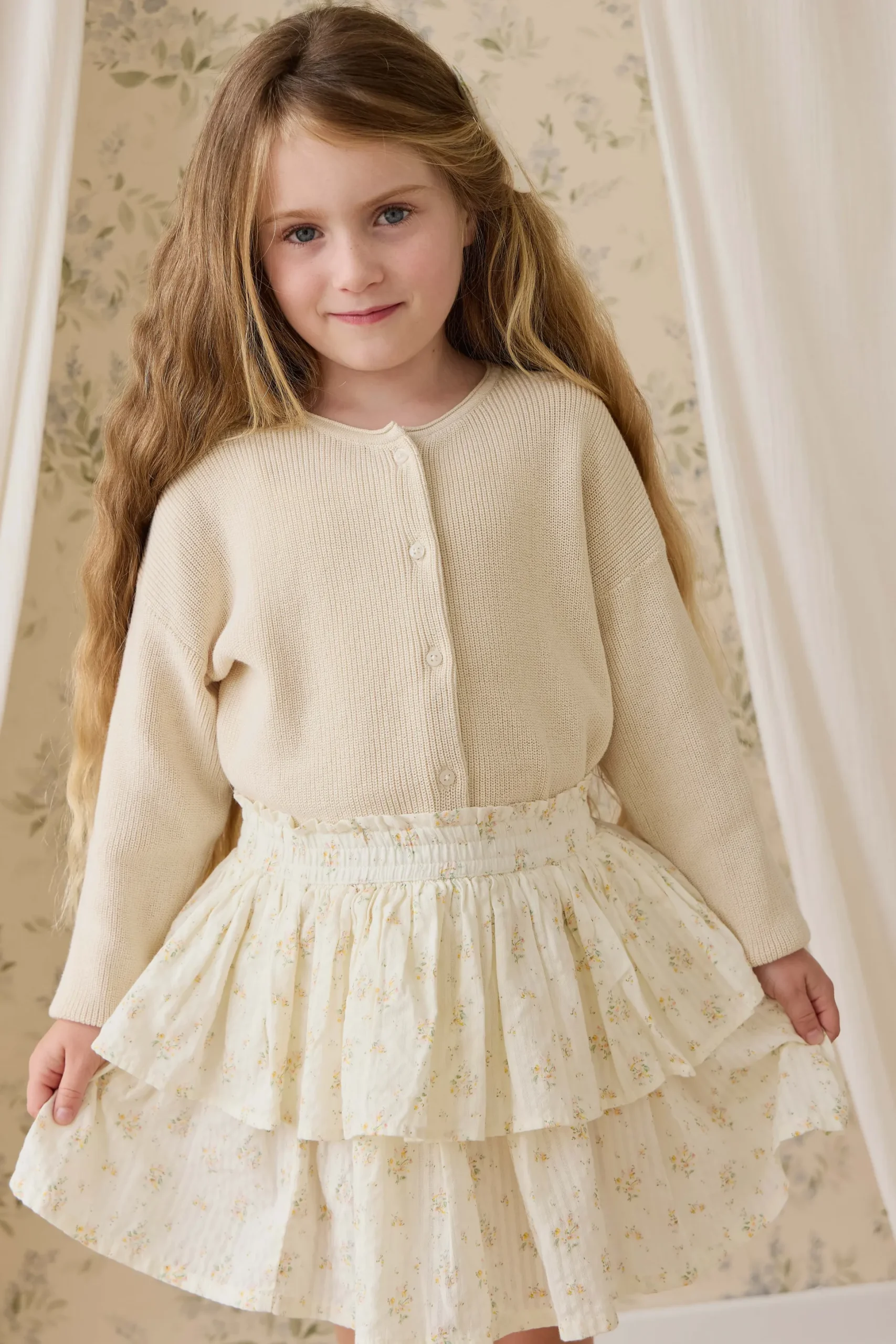 Organic Cotton Cosette Skirt-Justine Parchment