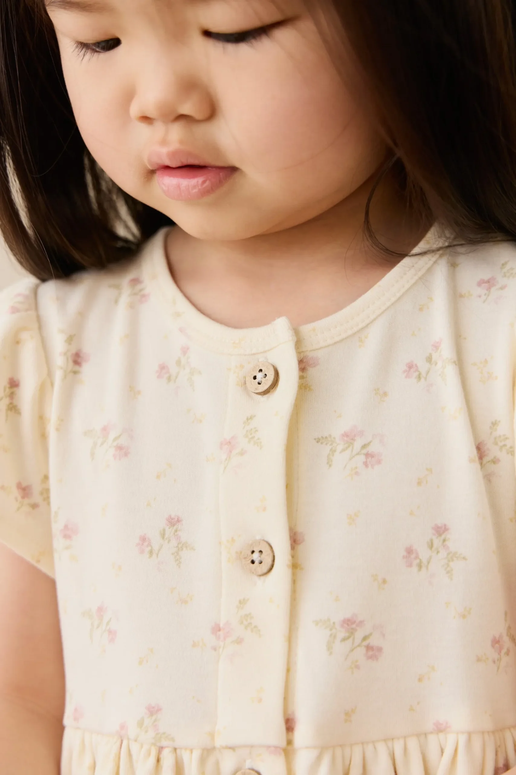 Organic Cotton Dahlia Dress - Thelma Parchment