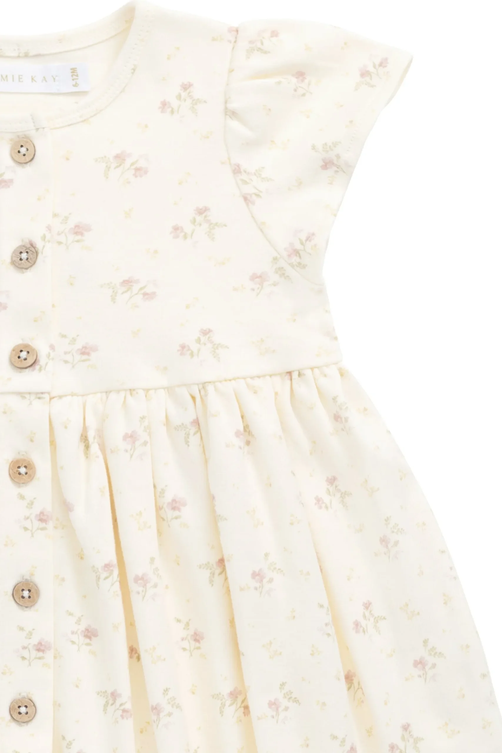 Organic Cotton Dahlia Dress - Thelma Parchment