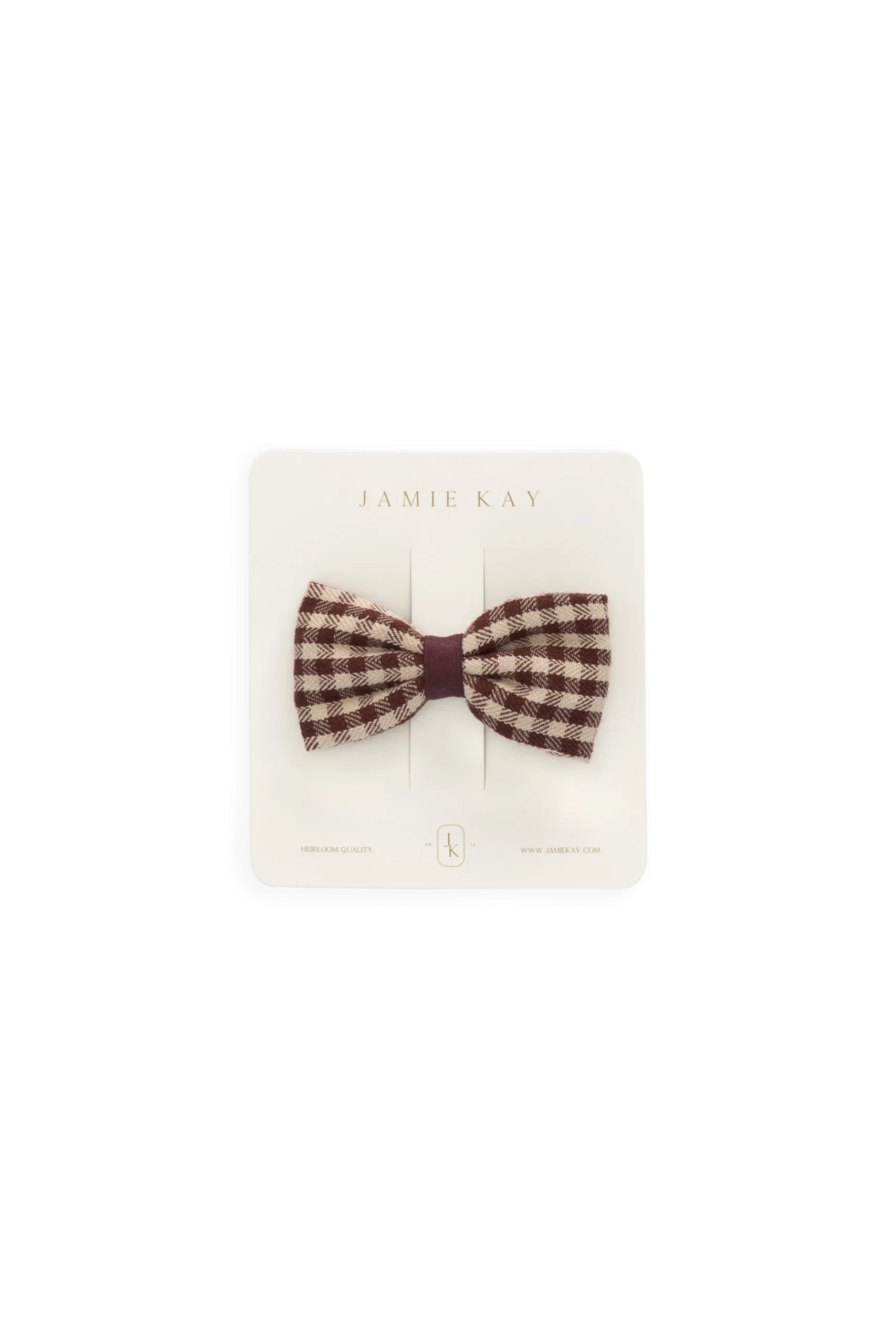 Organic Cotton Desiree Bow - Cinnamon Gingham