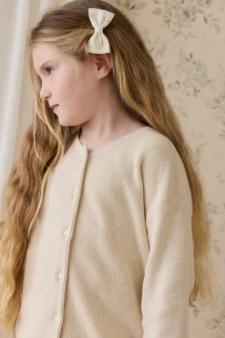 Organic Cotton Desiree Bow-Justine Parchment
