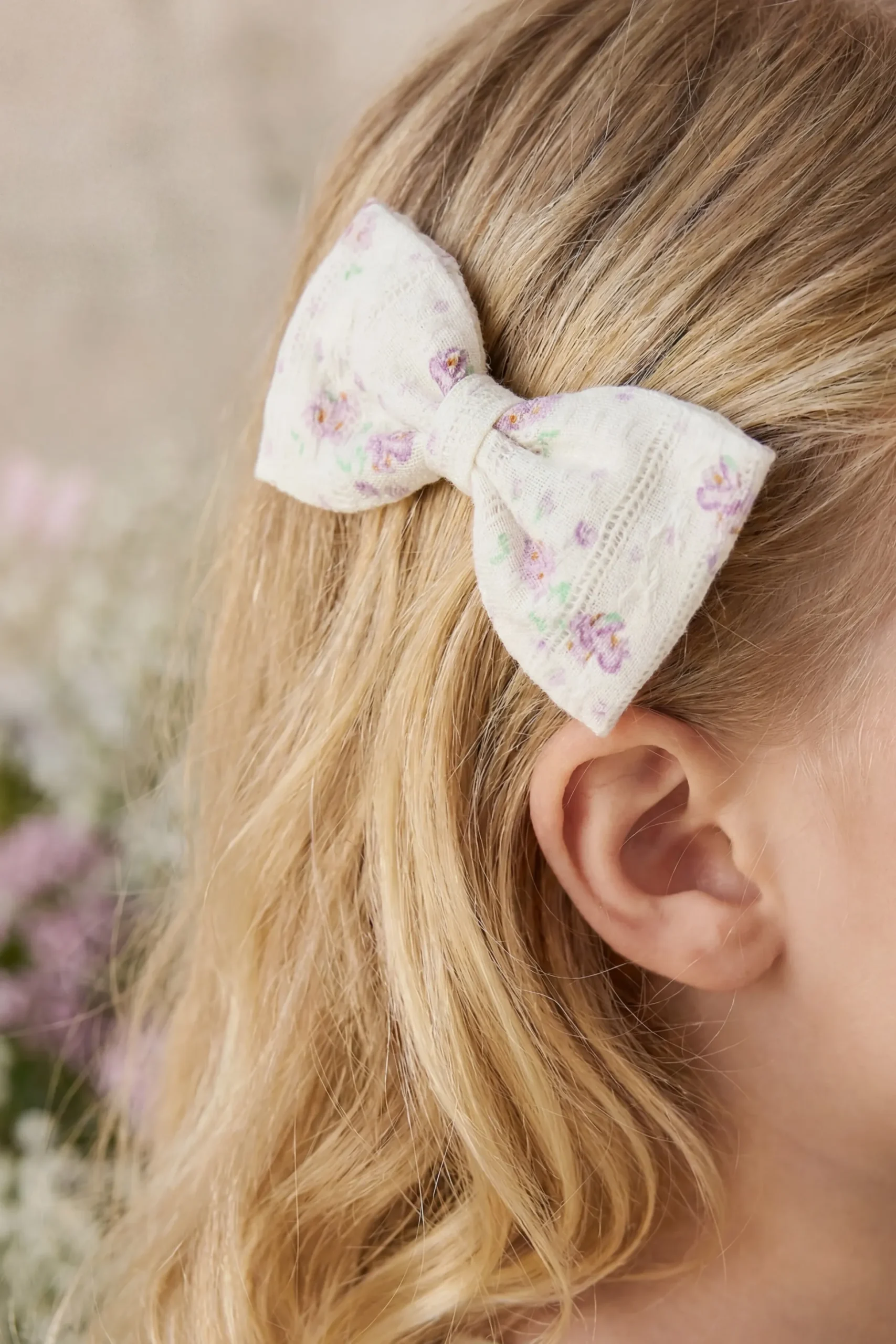 Organic Cotton Desiree Bow - Molly Lilac