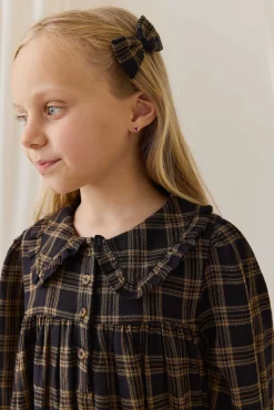 Organic Cotton Desiree Bow - Woodland Check