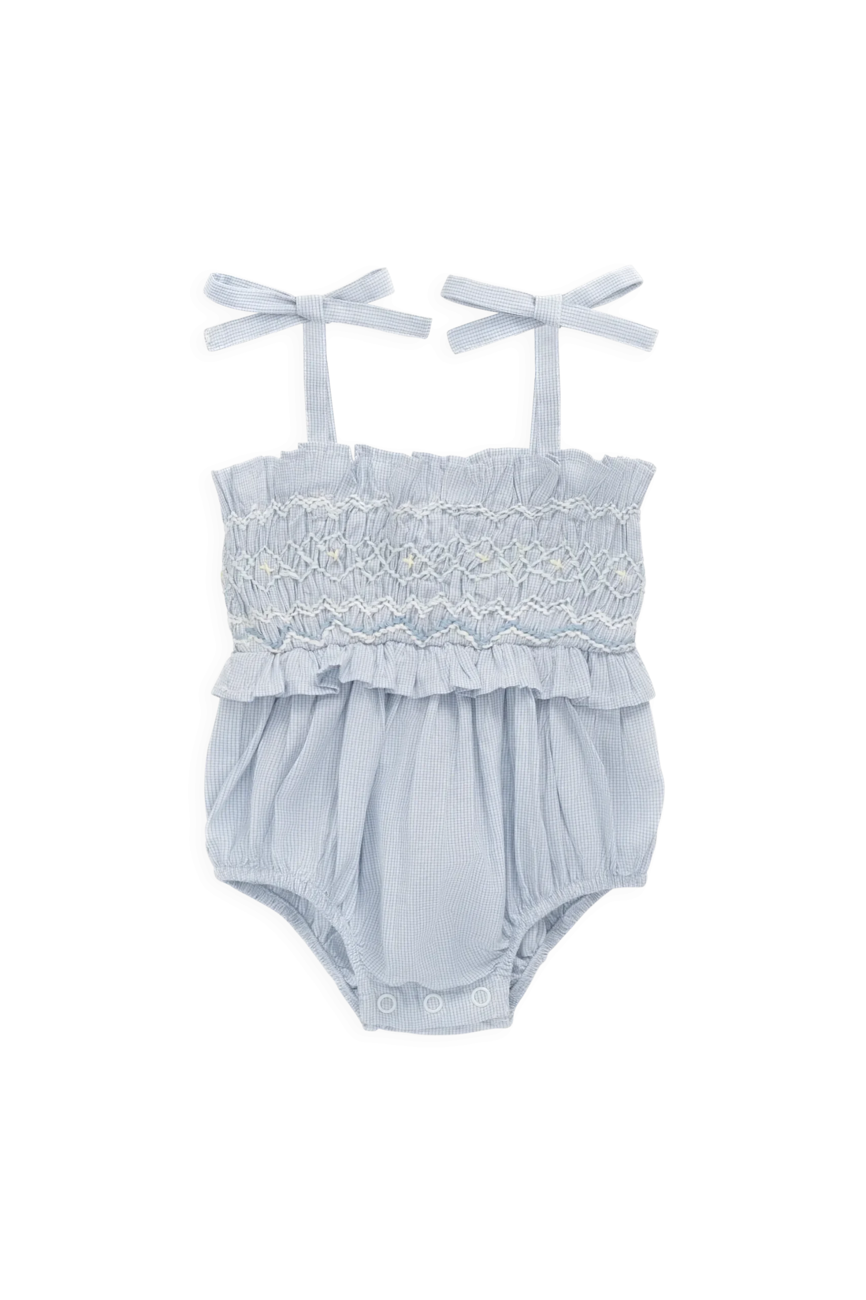 Organic Cotton Desiree Playsuit - Petite Check