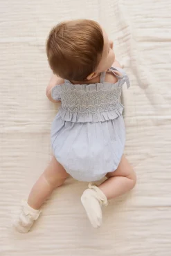 Organic Cotton Desiree Playsuit - Petite Check