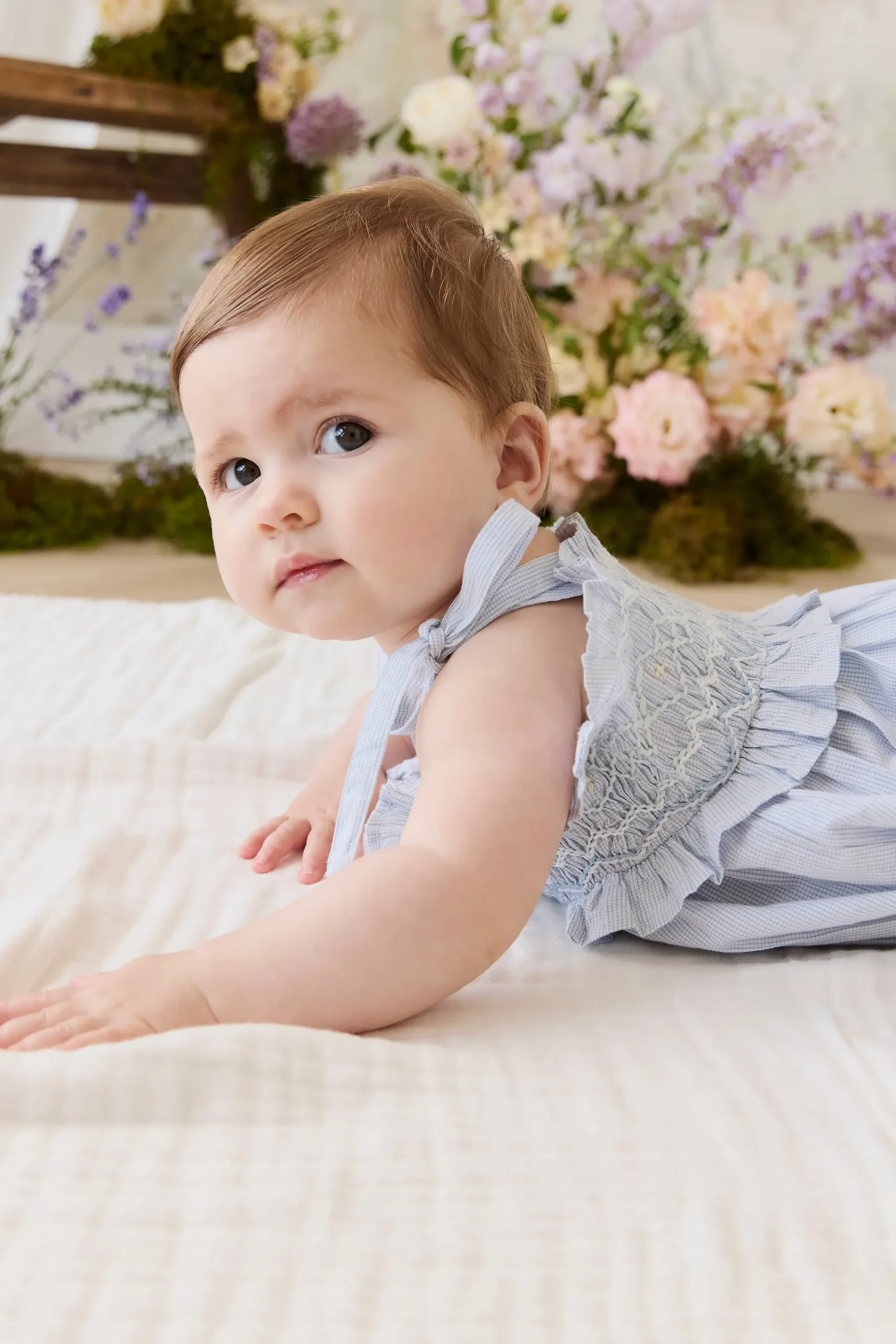 Organic Cotton Desiree Playsuit - Petite Check