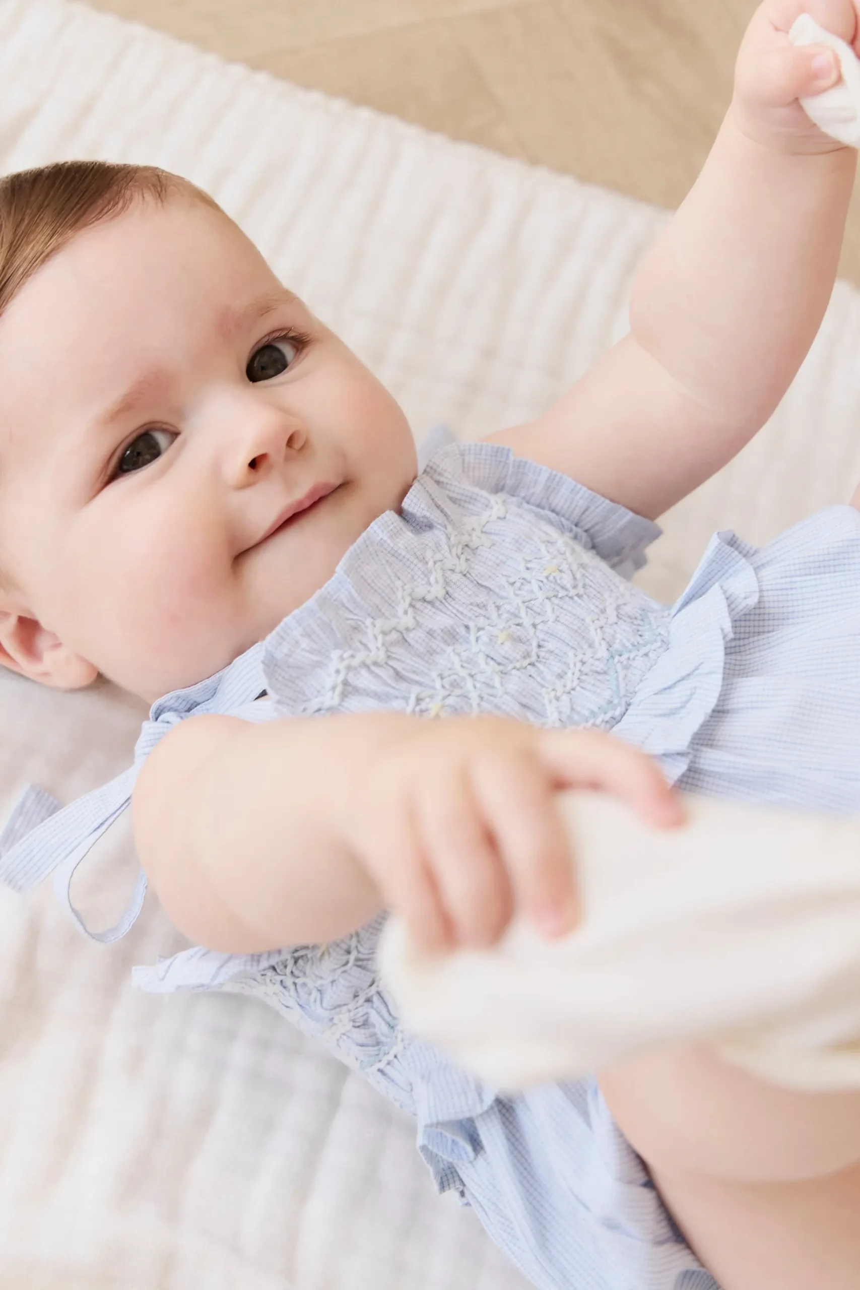 Organic Cotton Desiree Playsuit - Petite Check