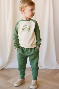 Organic Cotton Dominic Track Pant - Snow Pea
