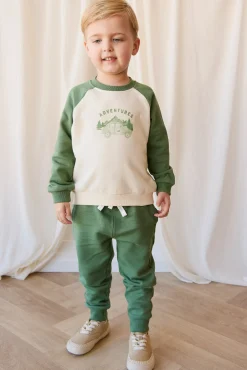 Organic Cotton Dominic Track Pant - Snow Pea
