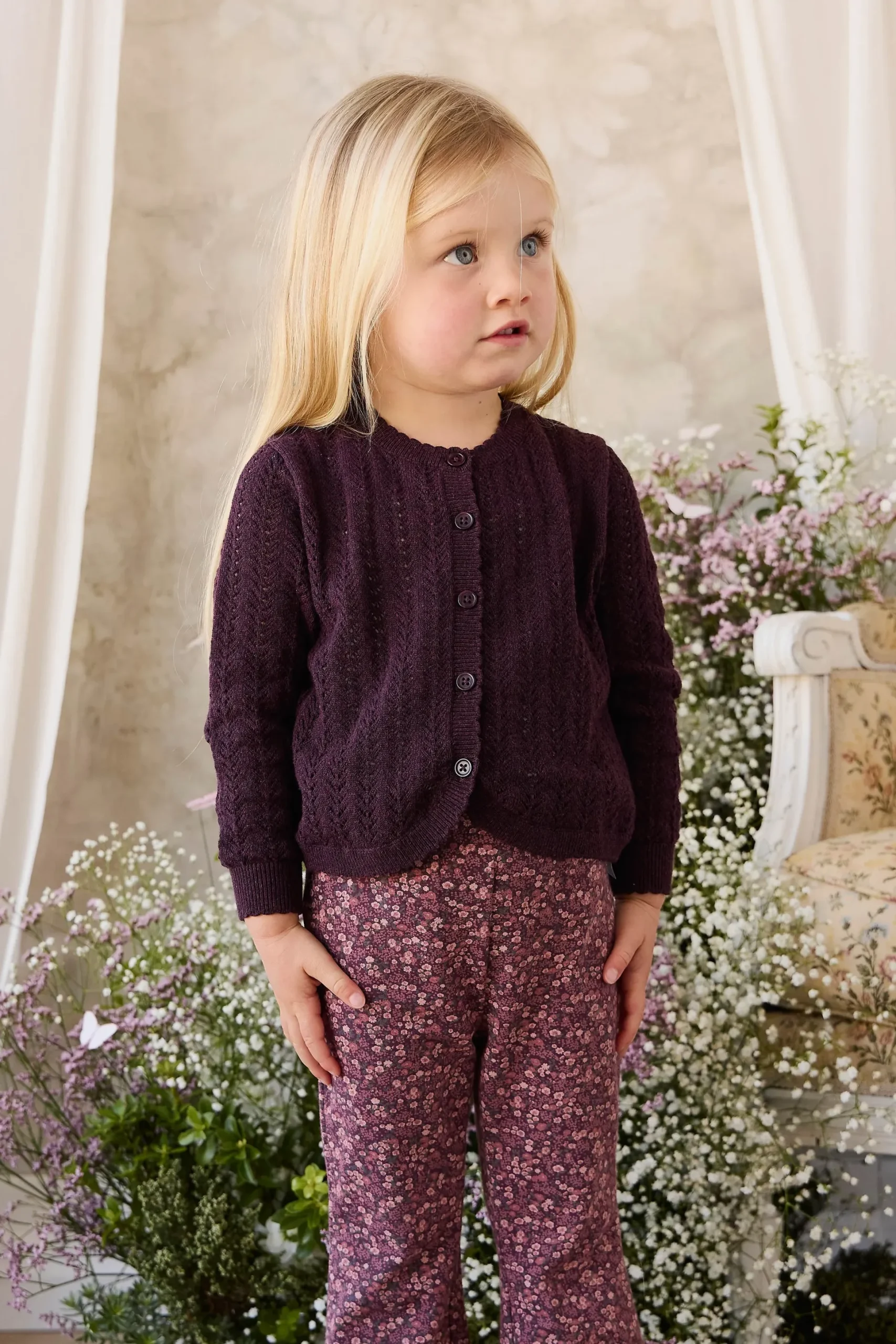 Organic Cotton Dominique Pant - Fig Floral