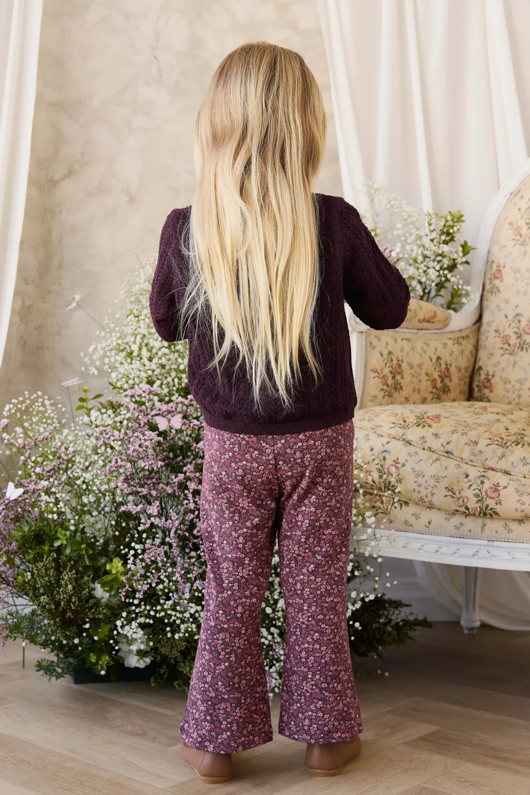 Organic Cotton Dominique Pant - Fig Floral