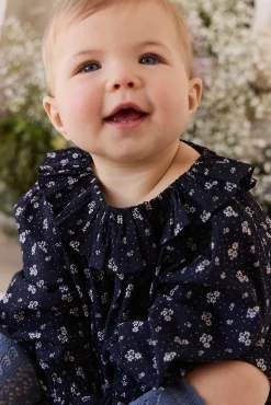 Organic Cotton Dominique Top - Maisie Navy