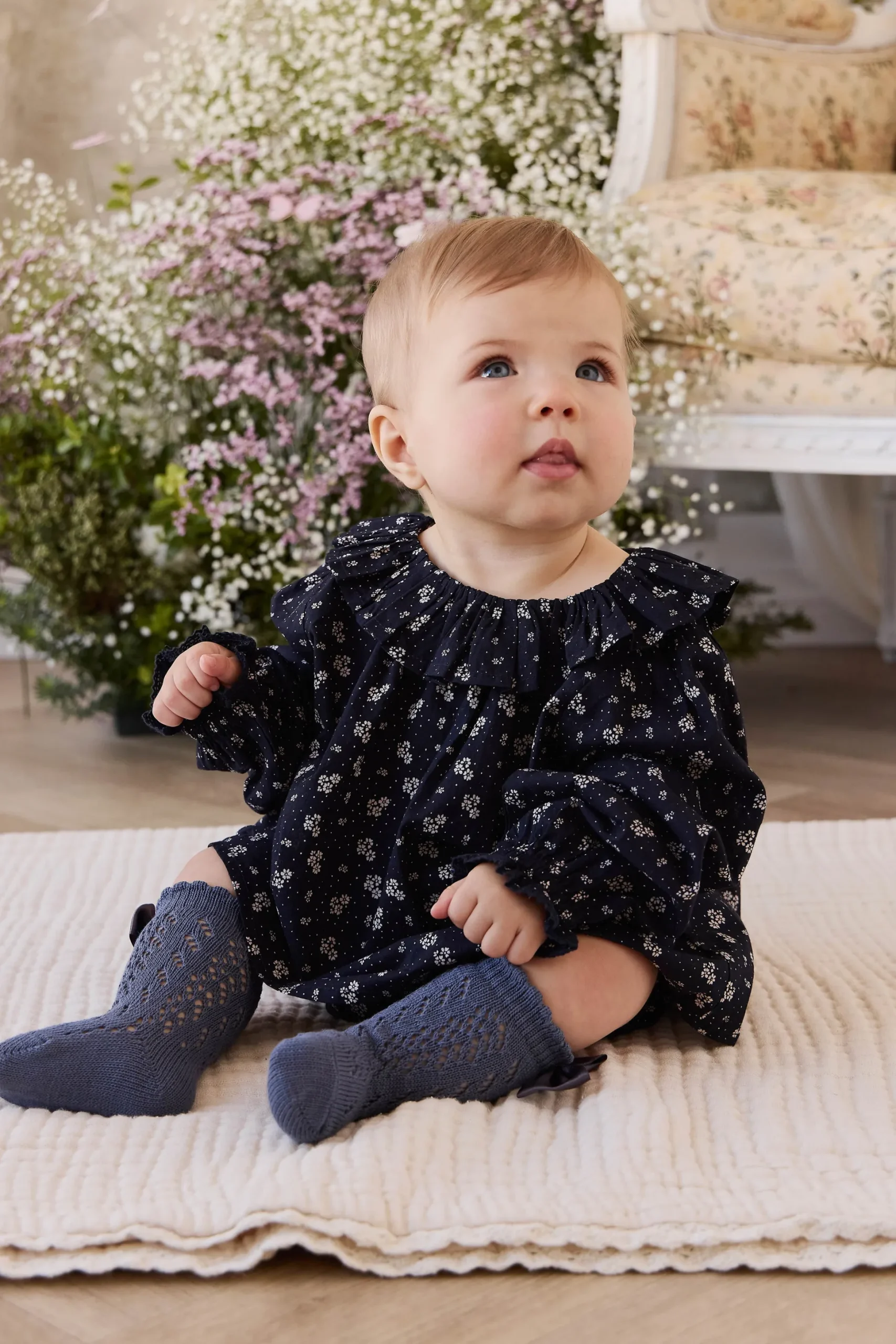 Organic Cotton Dominique Top - Maisie Navy