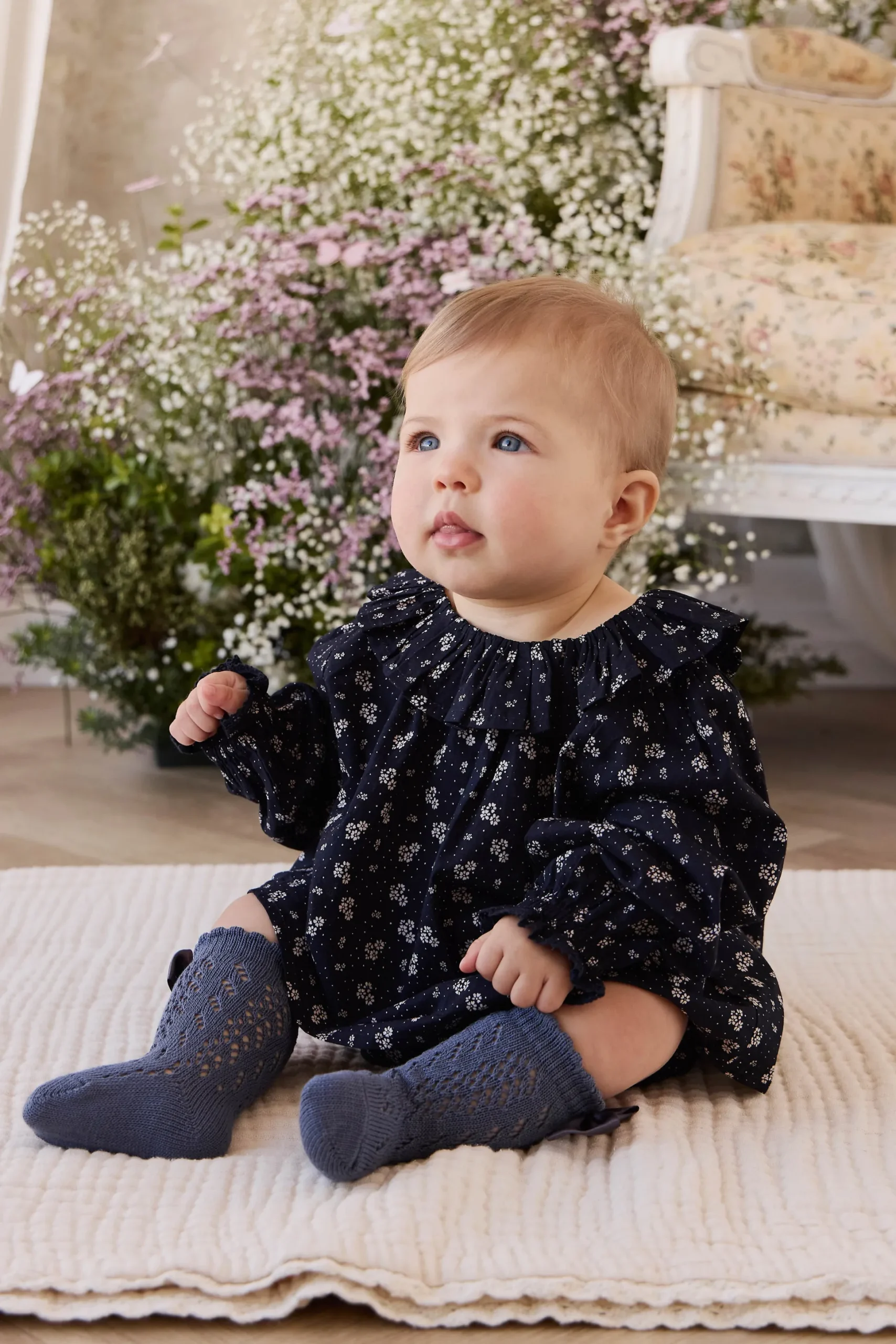 Organic Cotton Dominique Top - Maisie Navy