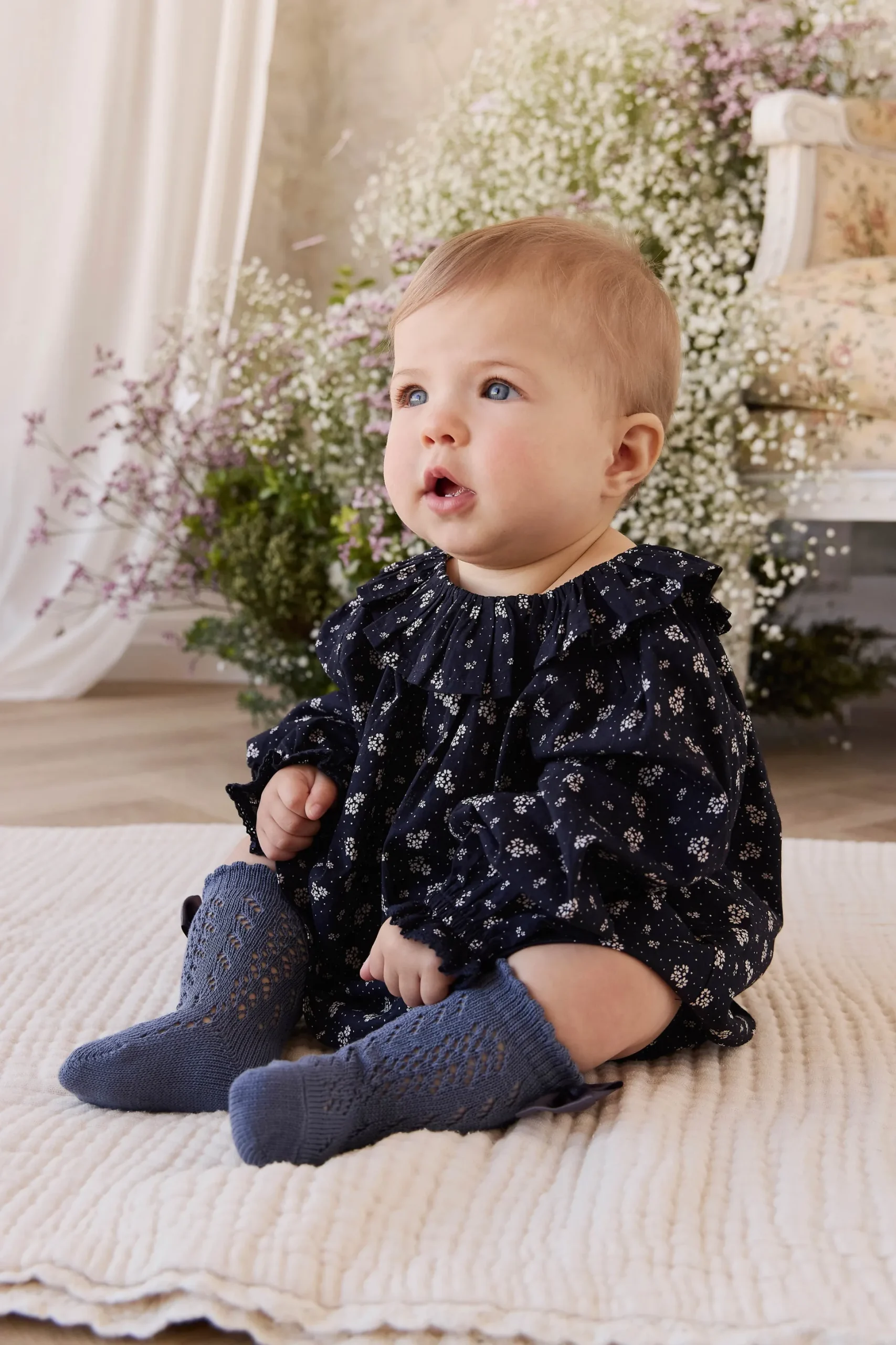 Organic Cotton Dominique Top - Maisie Navy