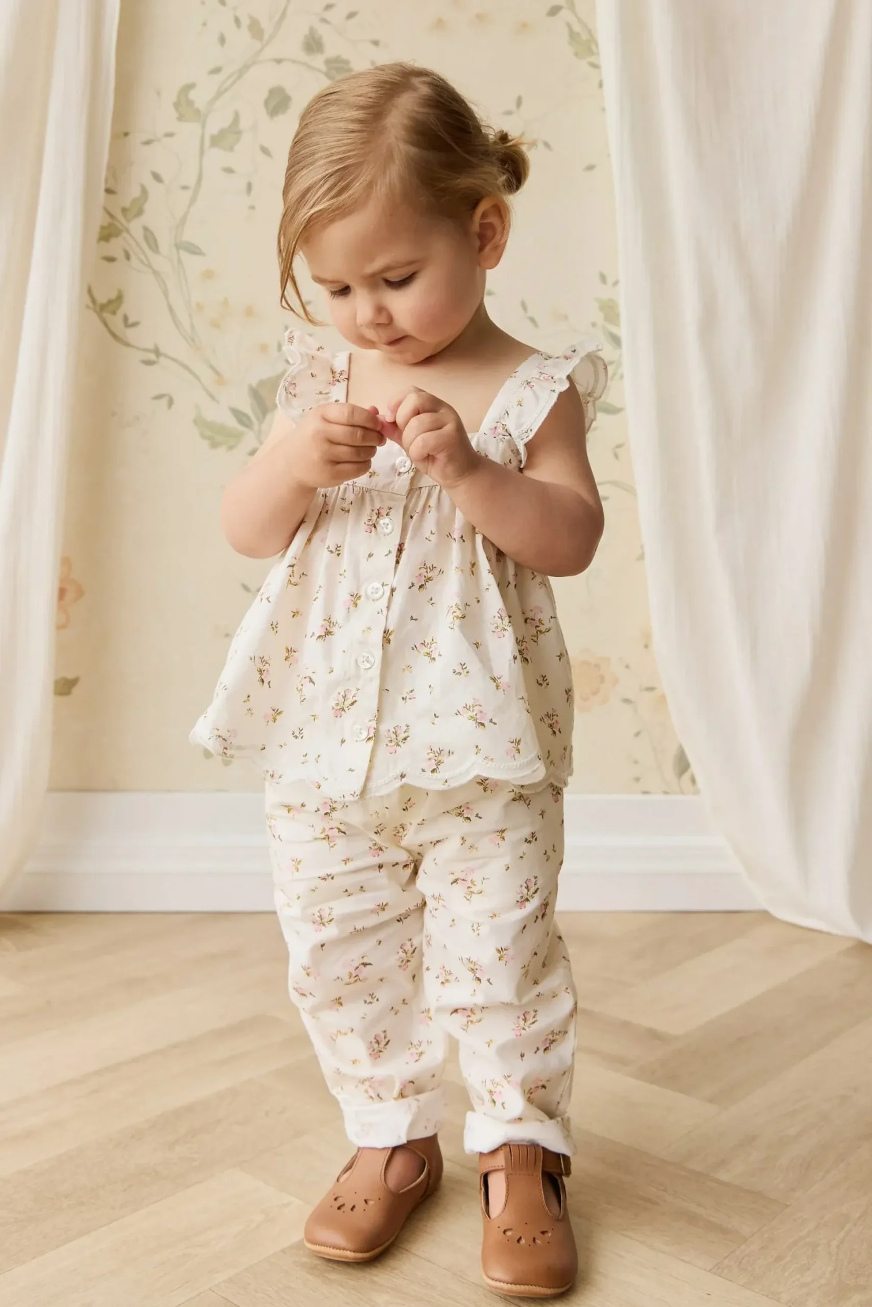 Organic Cotton Elodie Pant - Bianca Antique