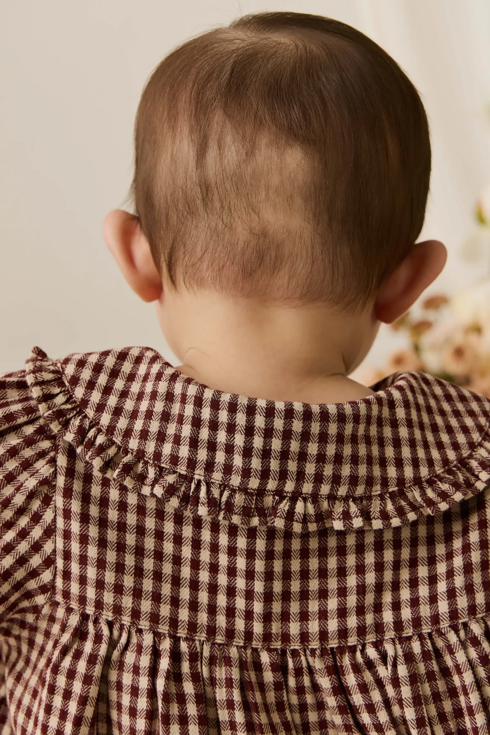 Organic Cotton Elowen Playsuit - Cinnamon Gingham