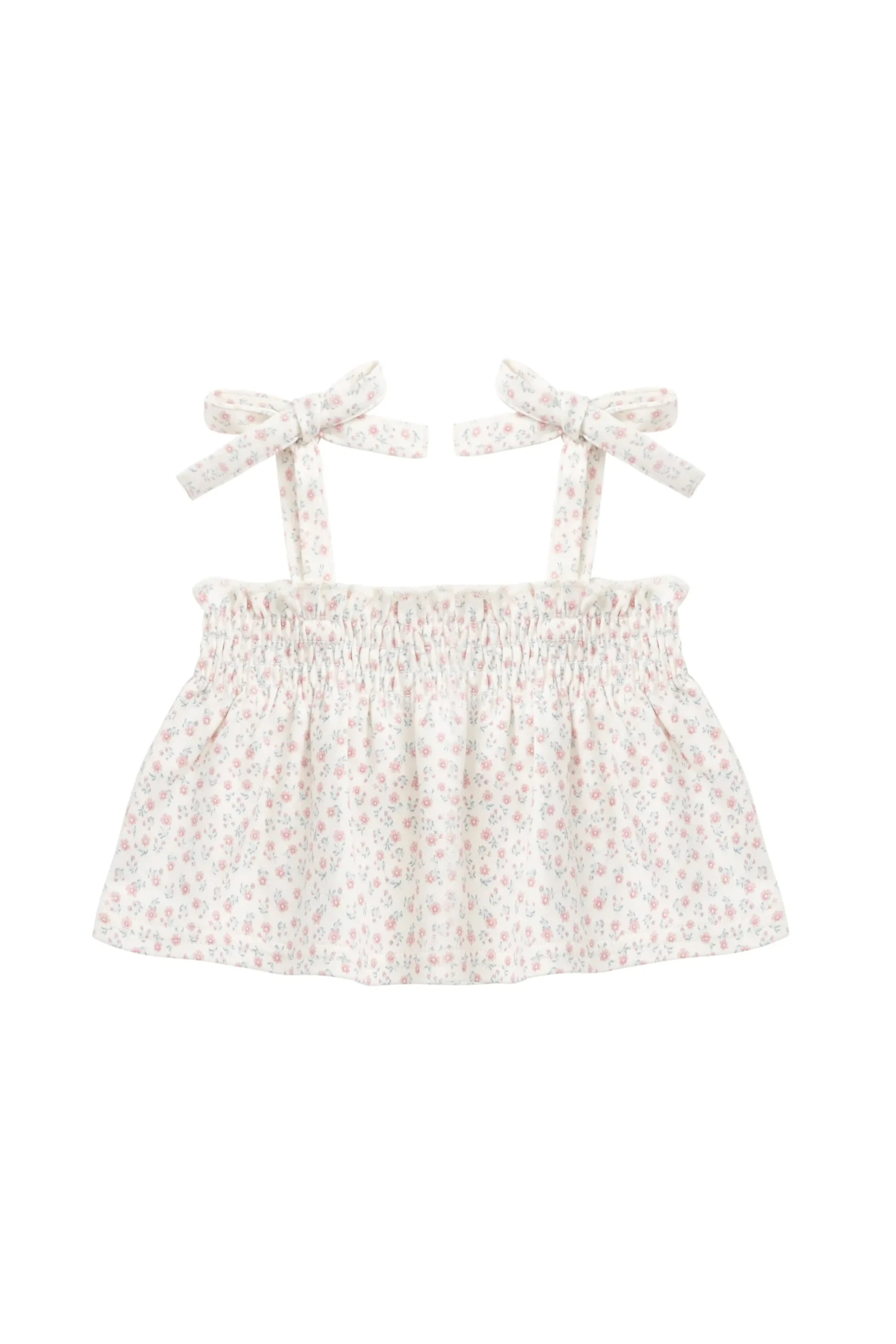 Organic Cotton Emmeline Top - Posy Garden Pink