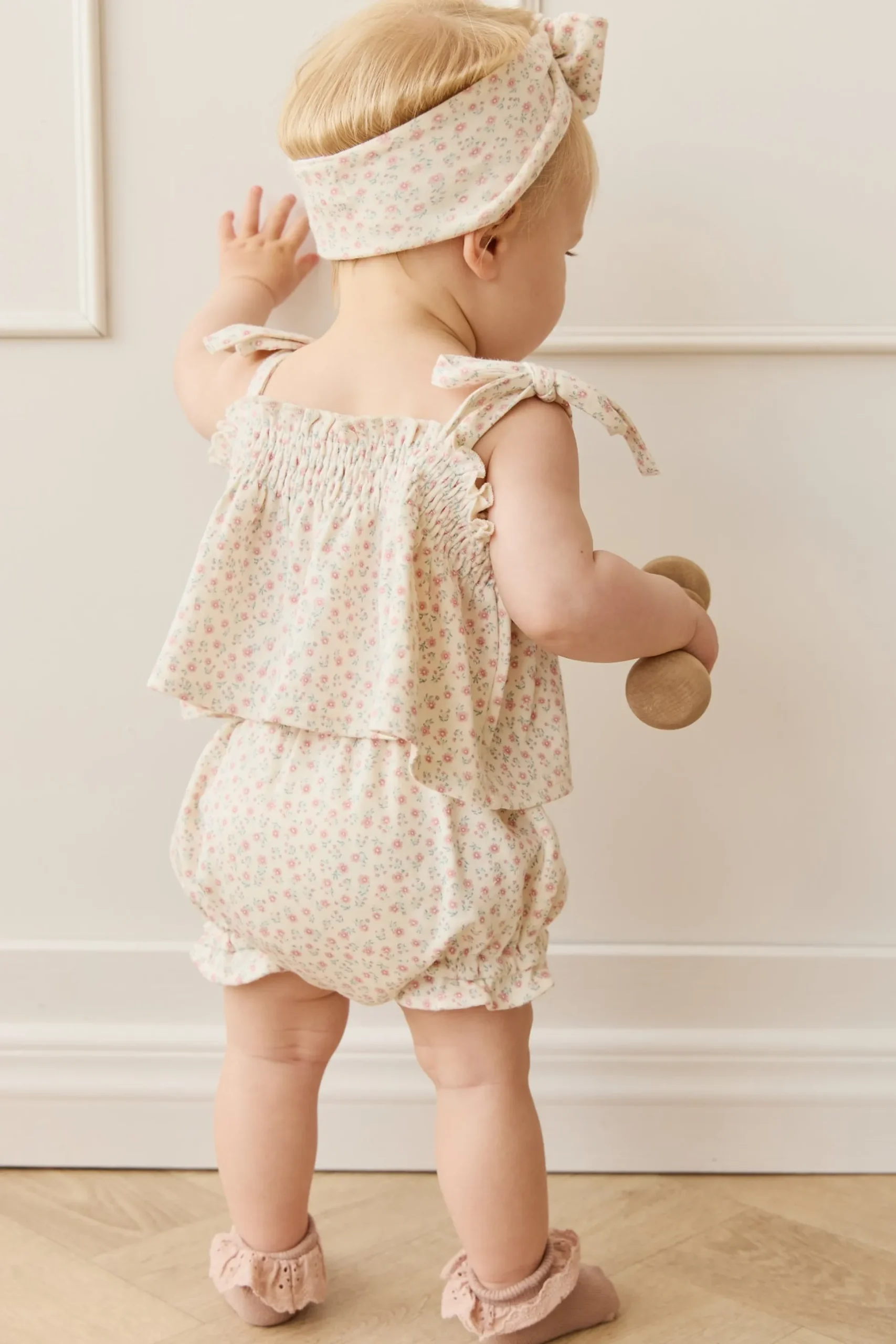 Organic Cotton Emmeline Top - Posy Garden Pink