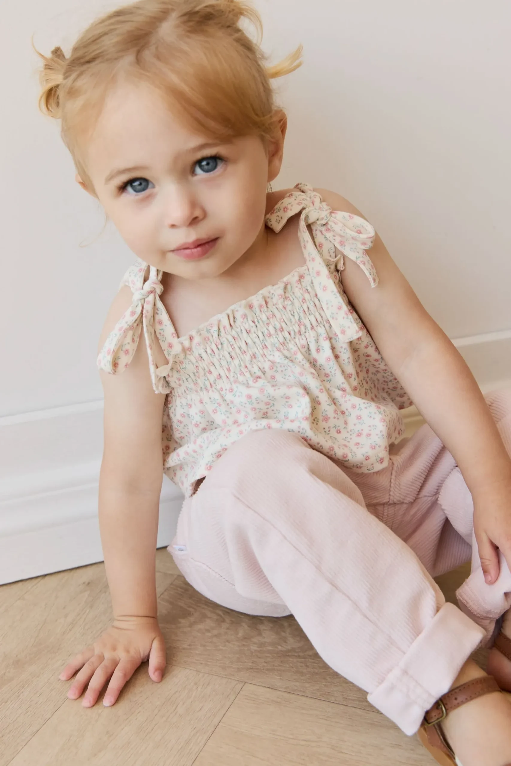 Organic Cotton Emmeline Top - Posy Garden Pink