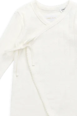 Organic Cotton Estelle Onepiece - Sweet Heart Pointelle Parchment